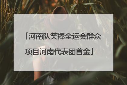河南队笑捧全运会群众项目河南代表团首金