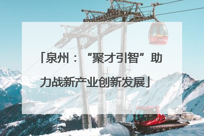 泉州：“聚才引智”助力战新产业创新发展