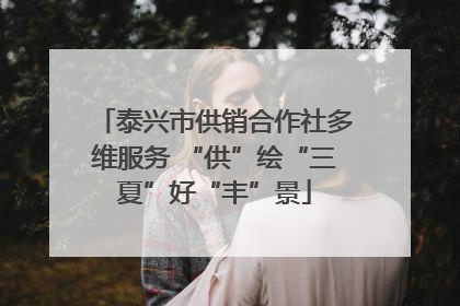 泰兴市供销合作社多维服务 “供”绘“三夏”好“丰”景