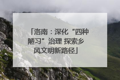 洛南：深化“四种陋习”治理 探索乡风文明新路径