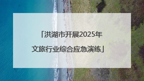 洪湖市开展2025年文旅行业综合应急演练