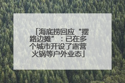 海底捞回应“摆路边摊”：已在多个城市开设了露营火锅等户外业态