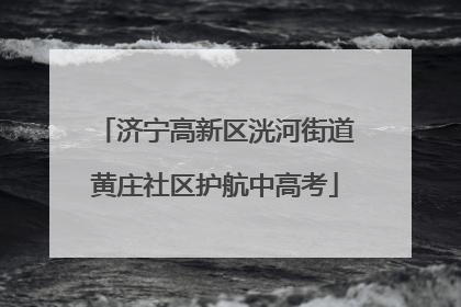 济宁高新区洸河街道黄庄社区护航中高考