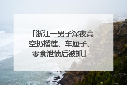 浙江一男子深夜高空扔榴莲、车厘子、零食泄愤后被抓