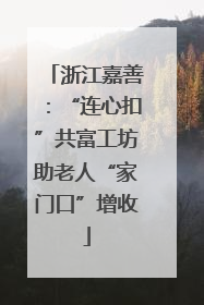 浙江嘉善：“连心扣”共富工坊助老人“家门口”增收