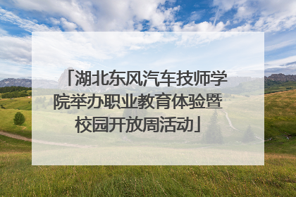 湖北东风汽车技师学院举办职业教育体验暨校园开放周活动