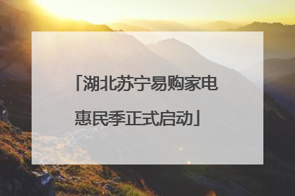湖北苏宁易购家电惠民季正式启动