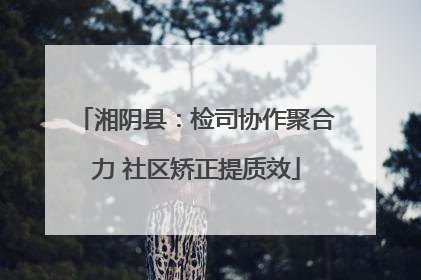 湘阴县：检司协作聚合力 社区矫正提质效