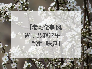 老习俗新风尚，燕赵端午“潮”味足