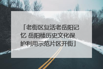 老街区复活老岳阳记忆 岳阳楼历史文化保护利用示范片区开街