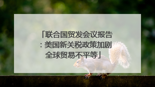 联合国贸发会议报告：美国新关税政策加剧全球贸易不平等
