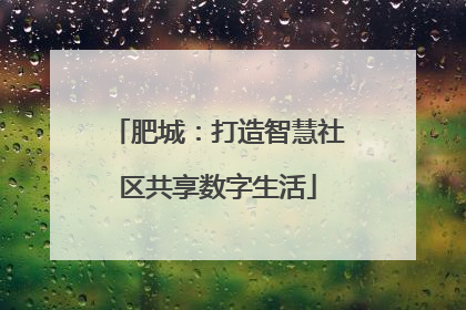 肥城：打造智慧社区共享数字生活