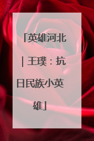 英雄河北｜王璞：抗日民族小英雄