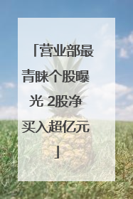 营业部最青睐个股曝光 2股净买入超亿元