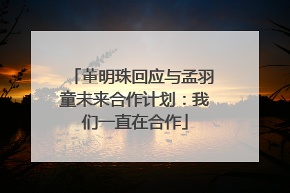 董明珠回应与孟羽童未来合作计划：我们一直在合作