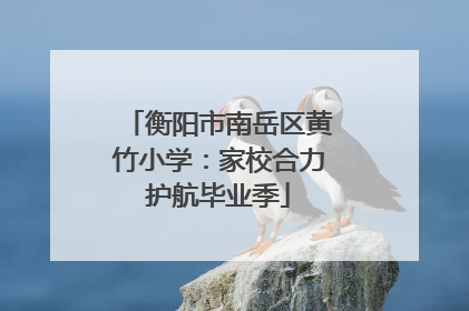衡阳市南岳区黄竹小学：家校合力护航毕业季