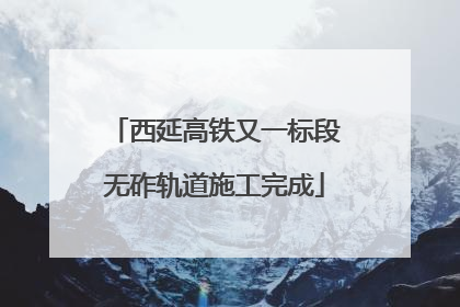 西延高铁又一标段无砟轨道施工完成