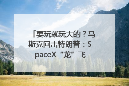 要玩就玩大的？马斯克回击特朗普：SpaceX“龙”飞船将立即退役！
