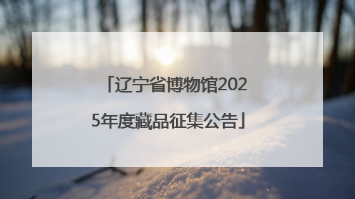 辽宁省博物馆2025年度藏品征集公告