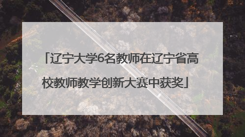 辽宁大学6名教师在辽宁省高校教师教学创新大赛中获奖