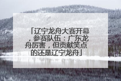 辽宁龙舟大赛开幕，参赛队伍：广东龙舟厉害，但贡献笑点的还是辽宁龙舟