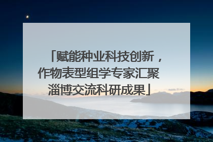 赋能种业科技创新，作物表型组学专家汇聚淄博交流科研成果