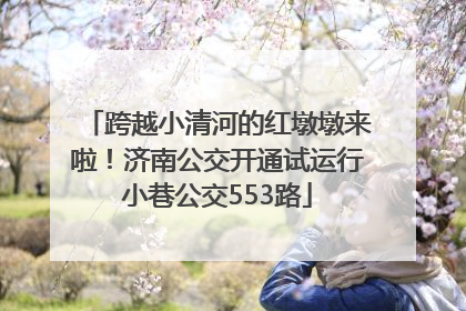 跨越小清河的红墩墩来啦！济南公交开通试运行小巷公交553路