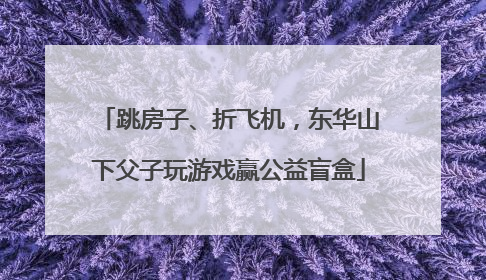 跳房子、折飞机，东华山下父子玩游戏赢公益盲盒