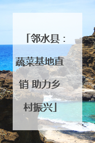 邻水县：蔬菜基地直销 助力乡村振兴