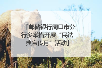 邮储银行周口市分行多举措开展“民法典宣传月”活动