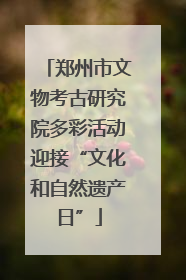 郑州市文物考古研究院多彩活动迎接“文化和自然遗产日”