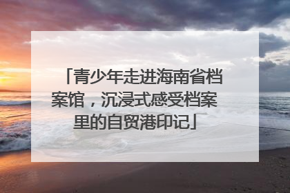 青少年走进海南省档案馆，沉浸式感受档案里的自贸港印记