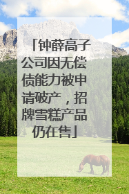 钟薛高子公司因无偿债能力被申请破产，招牌雪糕产品仍在售