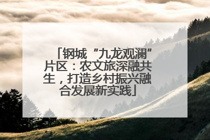 钢城“九龙观澜”片区：农文旅深融共生，打造乡村振兴融合发展新实践