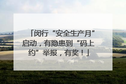 闵行“安全生产月”启动，有隐患到“码上约”举报，有奖！