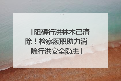 阻碍行洪林木已清除！检察履职助力消除行洪安全隐患
