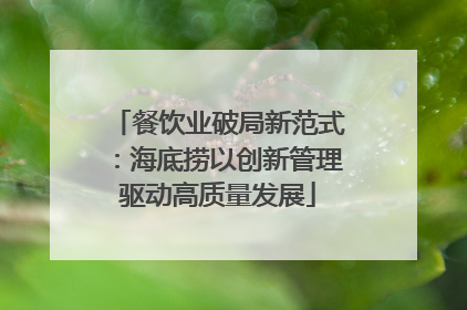餐饮业破局新范式：海底捞以创新管理驱动高质量发展