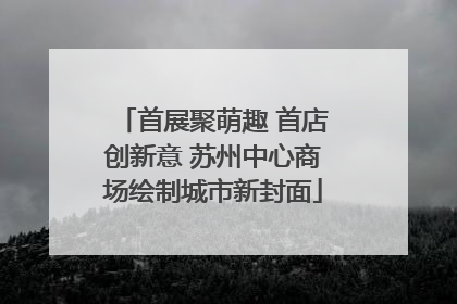 首展聚萌趣 首店创新意 苏州中心商场绘制城市新封面