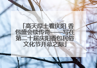 高天厚土看庆阳 香包盛会续传奇——写在第二十届庆阳香包民俗文化节开幕之际