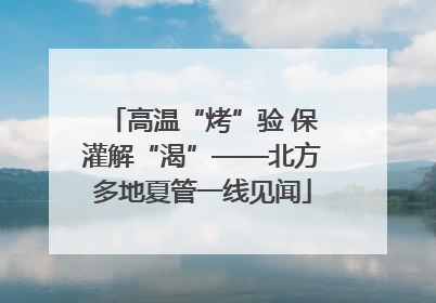 高温“烤”验 保灌解“渴”——北方多地夏管一线见闻