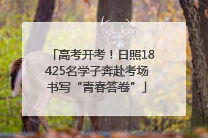 高考开考！日照18425名学子奔赴考场书写“青春答卷”