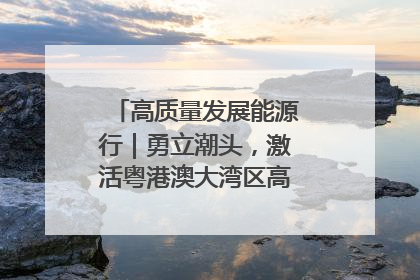 高质量发展能源行｜勇立潮头，激活粤港澳大湾区高质量发展动力源