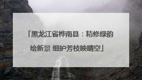 黑龙江省桦南县：精修绿韵绘新景 细护芳枝映晴空