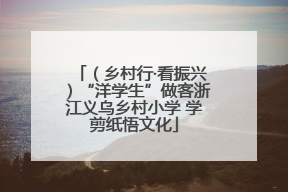 （乡村行·看振兴）“洋学生”做客浙江义乌乡村小学 学剪纸悟文化