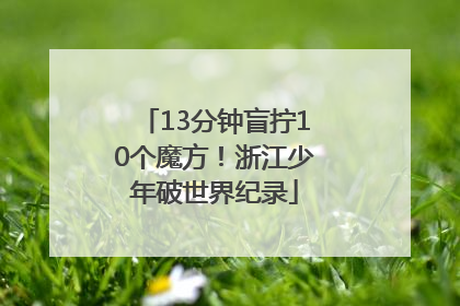 13分钟盲拧10个魔方！浙江少年破世界纪录