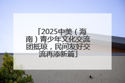 2025中美（海南）青少年文化交流团抵琼，民间友好交流再添新篇