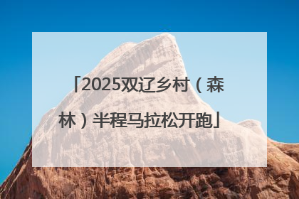 2025双辽乡村（森林）半程马拉松开跑