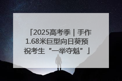 2025高考季｜手作1.68米巨型向日葵预祝考生“一举夺魁”