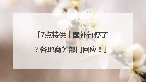 7点特供丨国补暂停了？各地商务部门回应！
