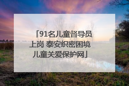 91名儿童督导员上岗 泰安织密困境儿童关爱保护网